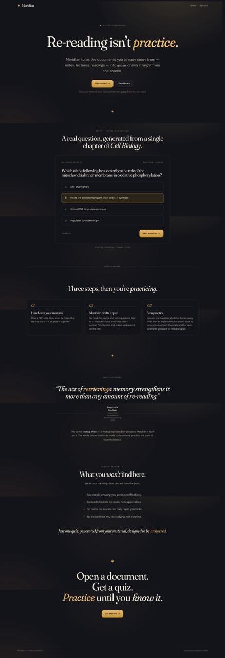 Meridian — Study app