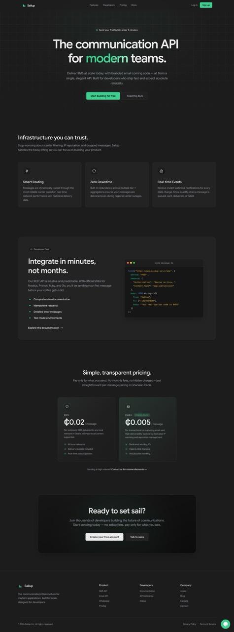 Sailup — Developer API