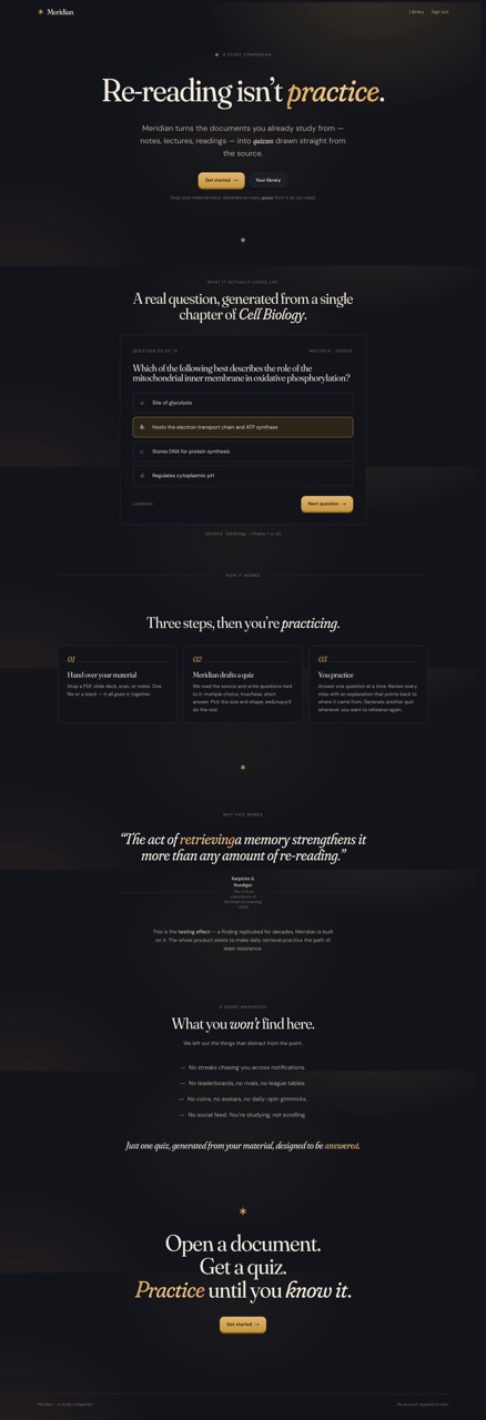 Meridian — Study app